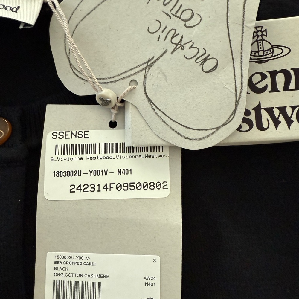 VIVIENNE WESTWOOD Black Bea Cropped Cardigan - Picture 9 of 10